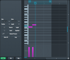 SoundBridge Piano roll
